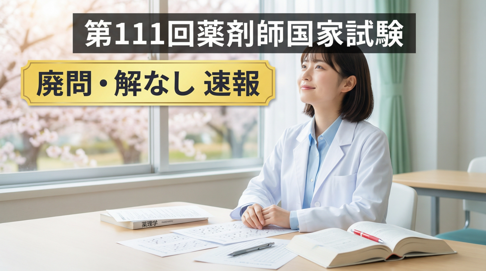 第111回薬剤師国家試験を終えた皆さんへ：気になる「廃問・解なし」の